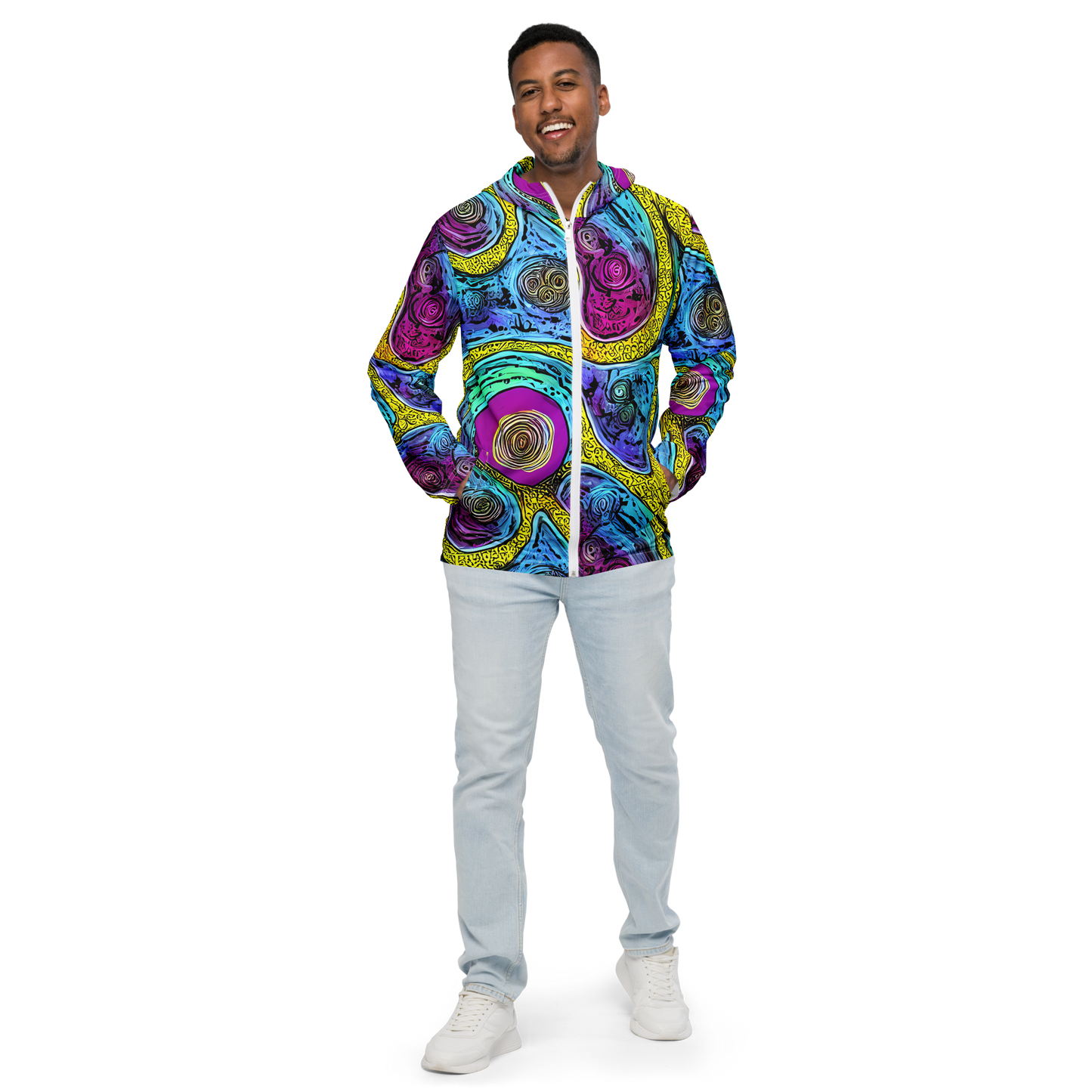 Men's Windbreaker - Orbiting Orbs