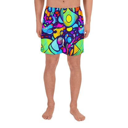 Men's Athletic Shorts - Neon Graffscape