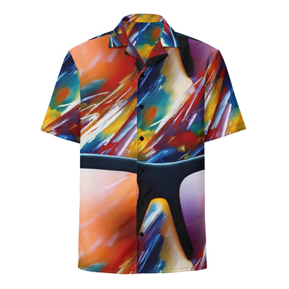 Button Shirt - Brushstroke Symphony