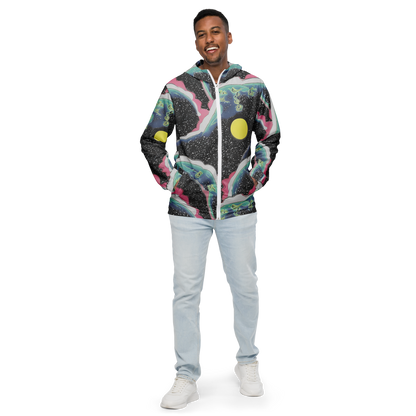 Men's Windbreaker - Lunar Waves