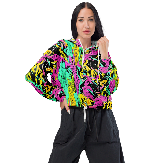 Women's Cropped Windbreaker - Feldstein Frenzy