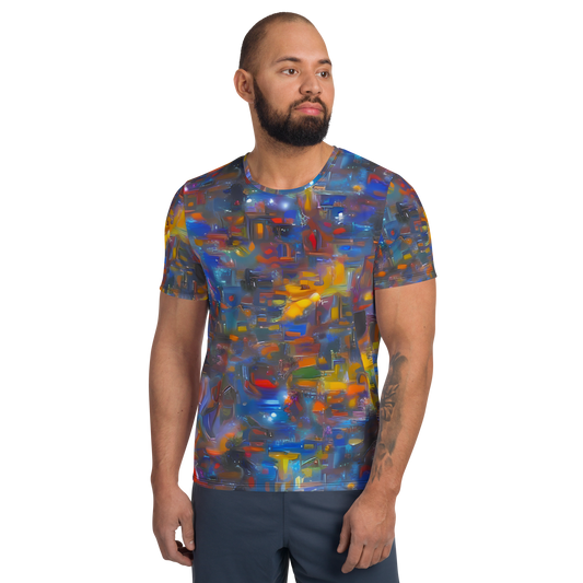 Men's Athletic T-Shirt - Abstract Conflux