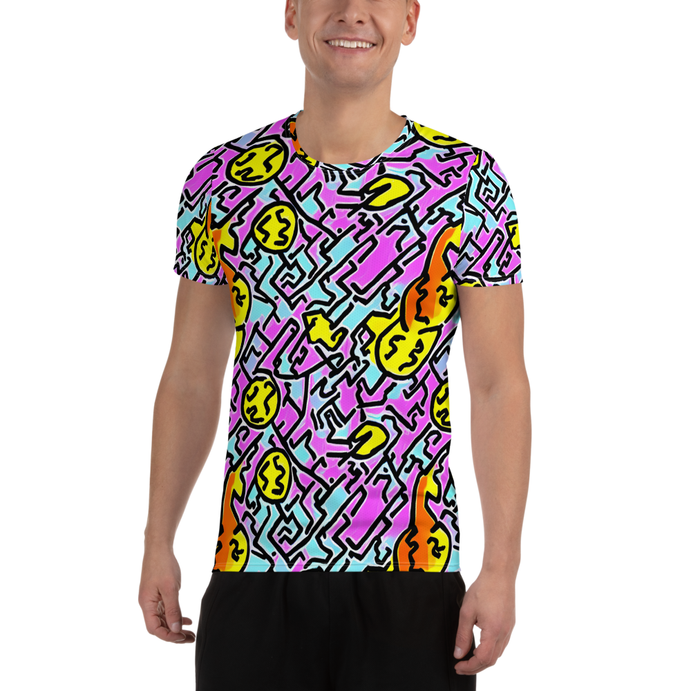 Men's Athletic T-Shirt - Punk Doodles