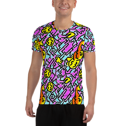 Men's Athletic T-Shirt - Punk Doodles