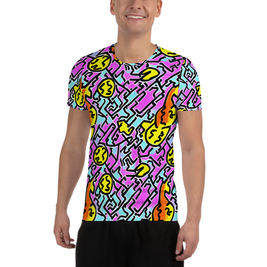 Men's Athletic T-Shirt - Punk Doodles