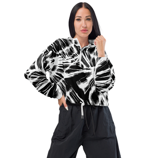 Women's Cropped Windbreaker - Silent Thunder