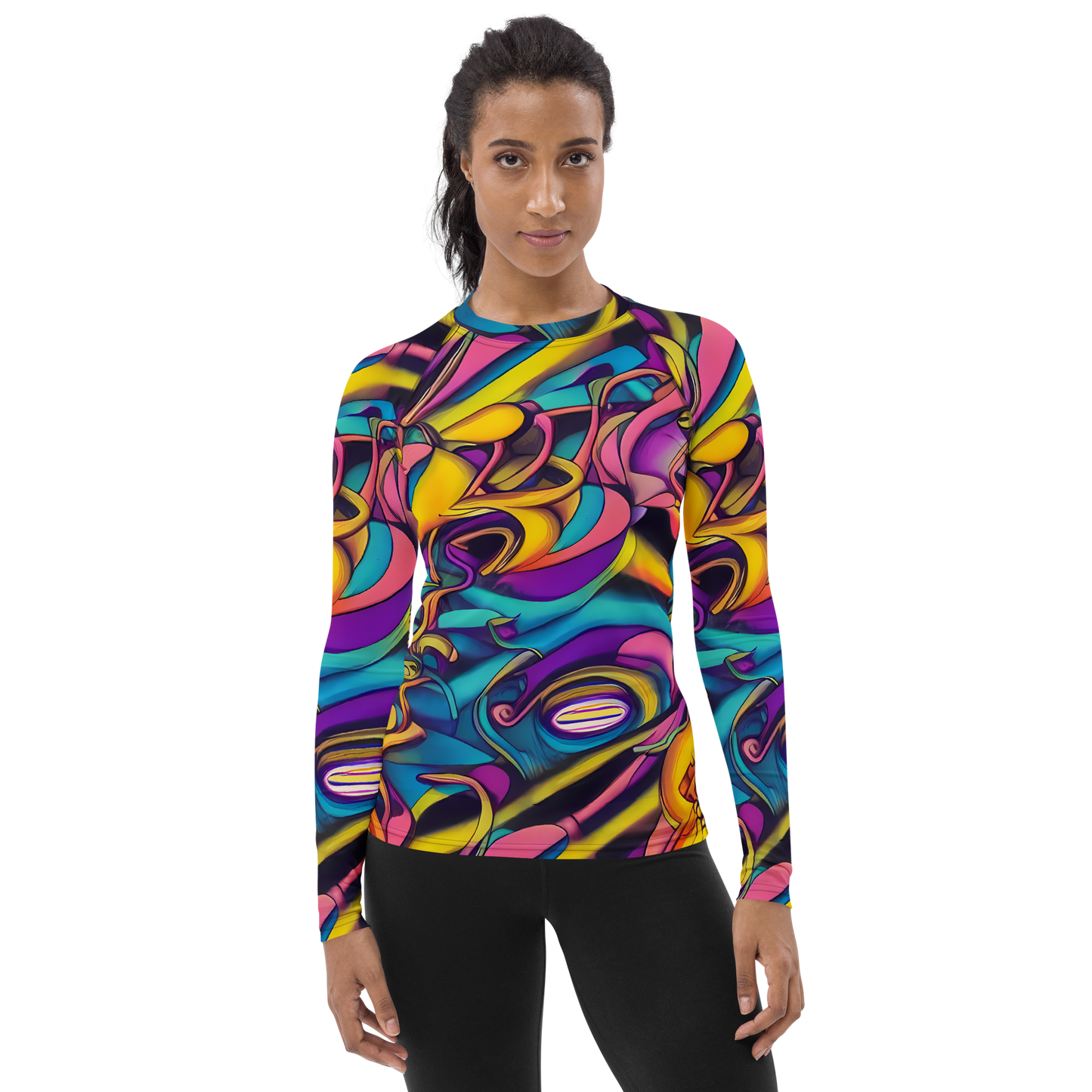 Women's Rash Guard - Pre-Raphaelite Wave