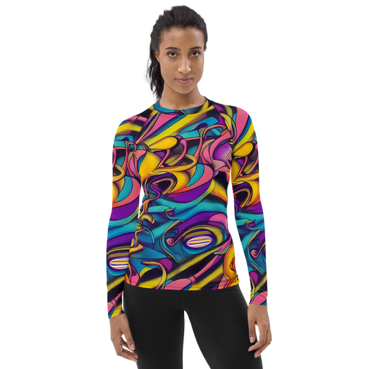 Women's Rash Guard - Pre-Raphaelite Wave