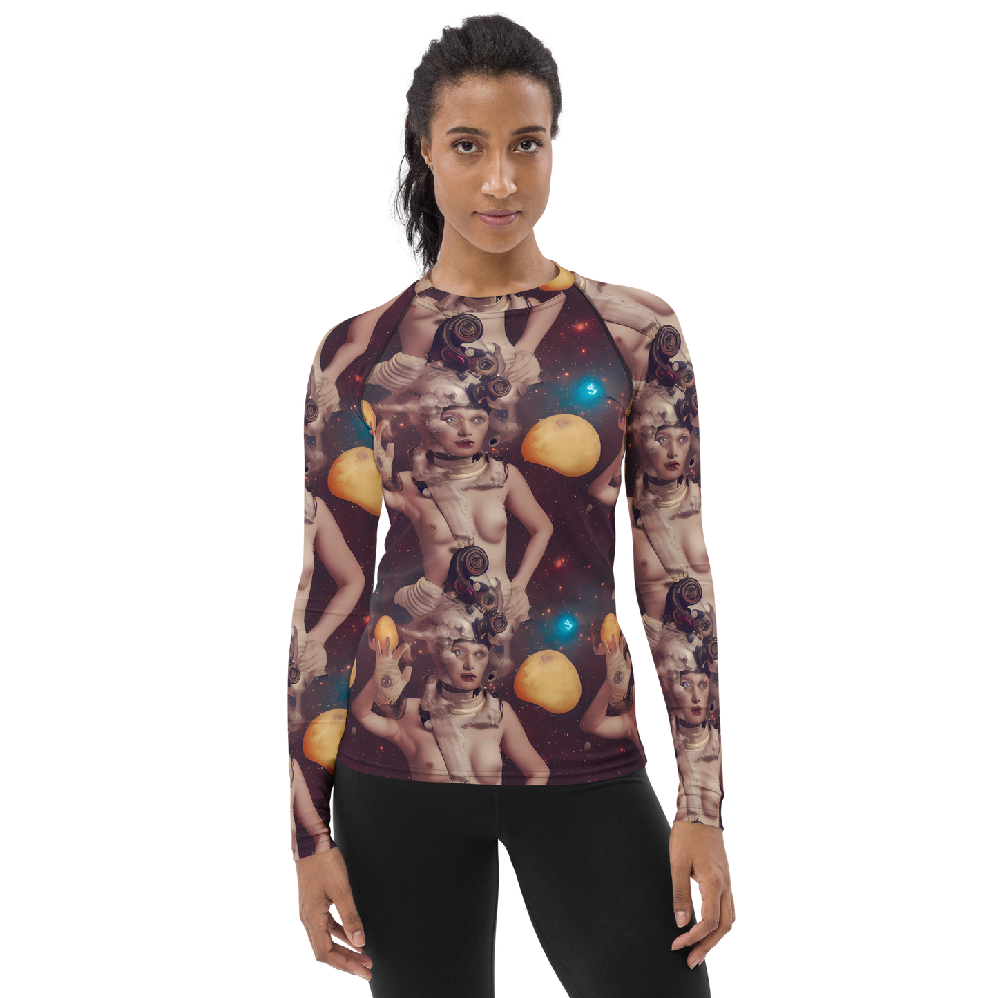 Women's Rash Guard - Nebula Siren