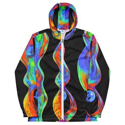 Men's Windbreaker - Vibrant Vortices