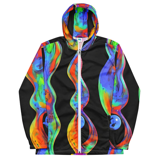 Men's Windbreaker - Vibrant Vortices