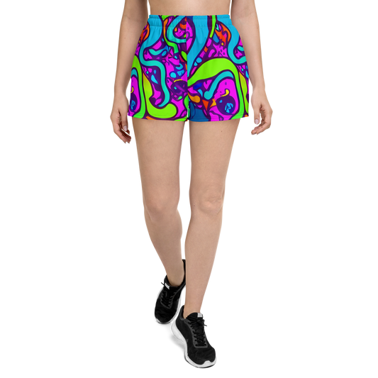 Women’s Athletic Shorts - Funky Vortex