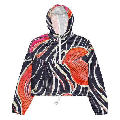 Women's Cropped Windbreaker - Radiant Drift
