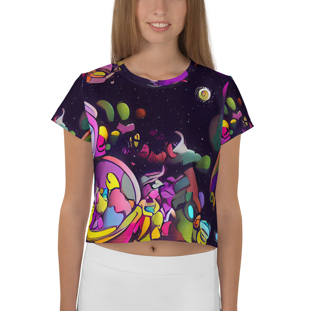 Women's Crop Tee - Galactic Playground