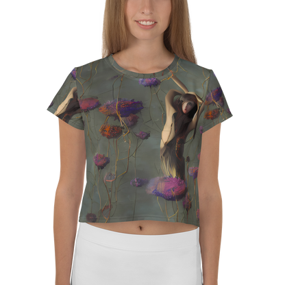 Women's Crop Tee - Ethereal Bloom