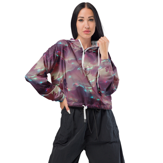 Women's Cropped Windbreaker - Astral Illusions