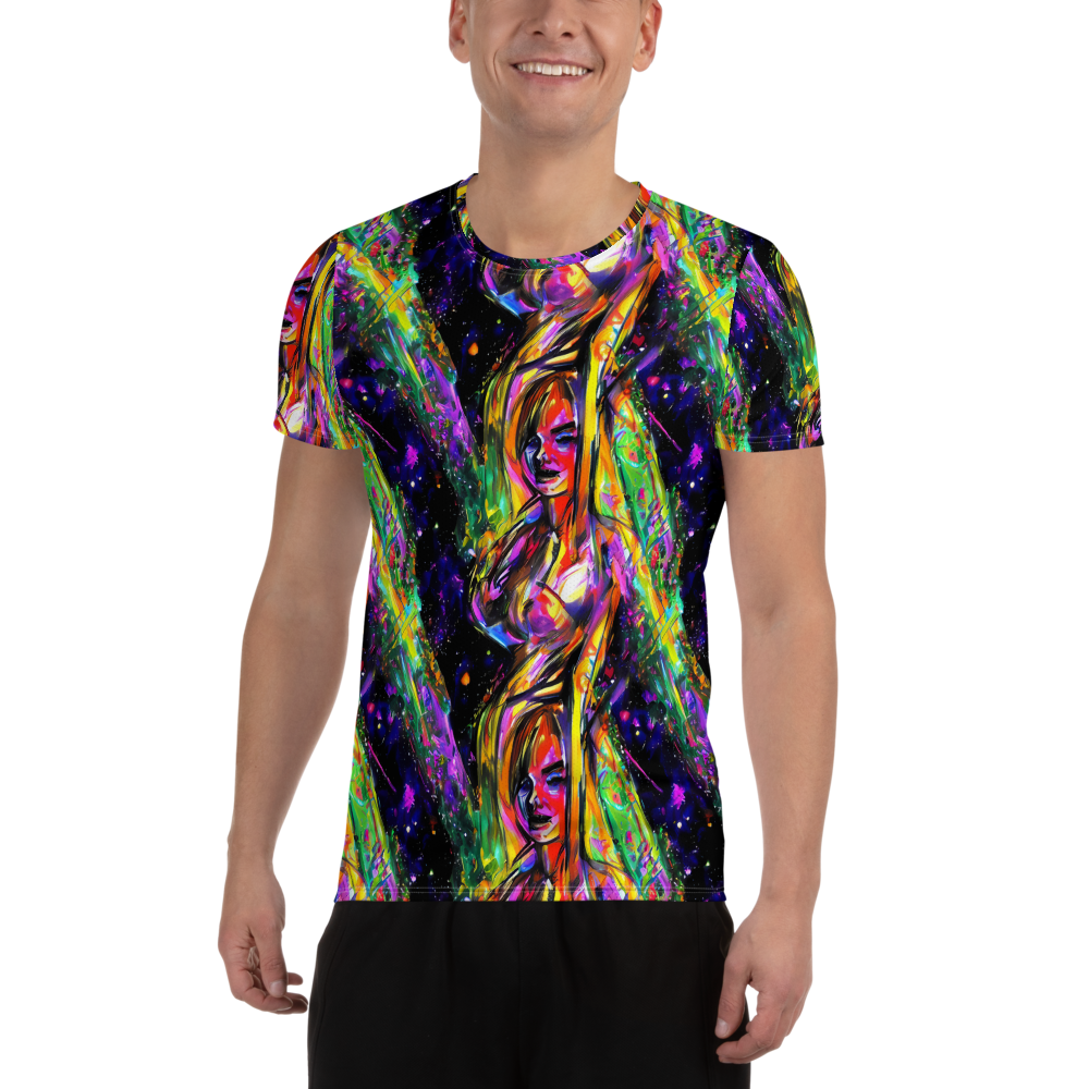 Men's Athletic T-Shirt - Galactic Flamenco