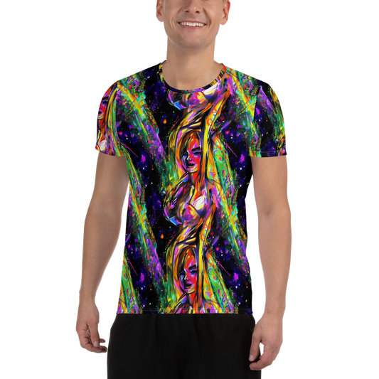 Men's Athletic T-Shirt - Galactic Flamenco