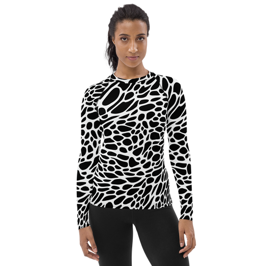 Women's Rash Guard - Monochrome Mystique