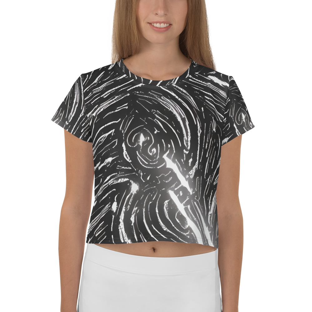 Women's Crop Tee - Silver Swirl