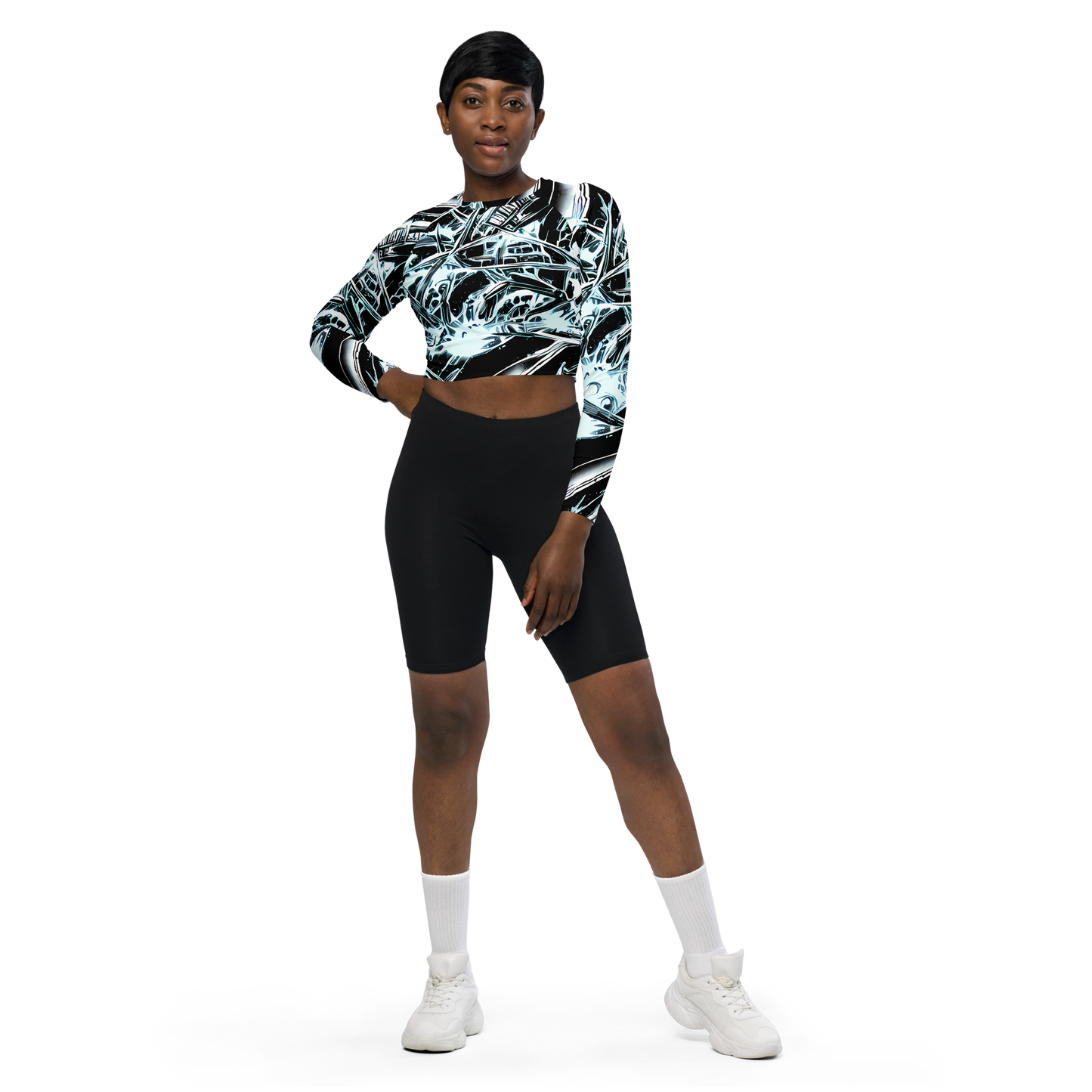 Long Sleeve Crop Top - Frosted Infusion