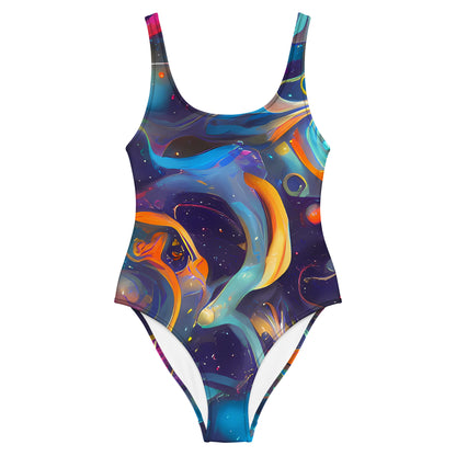 One-Piece Swimsuit - Brownian Flow