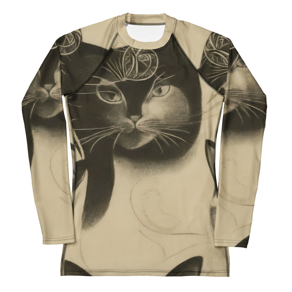 Women's Rash Guard - Feline Symphony