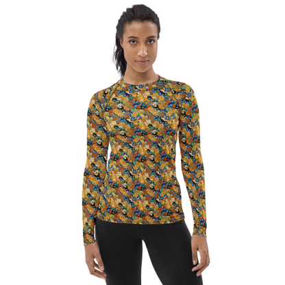 Women's Rash Guard - Whimsical Feline Dance