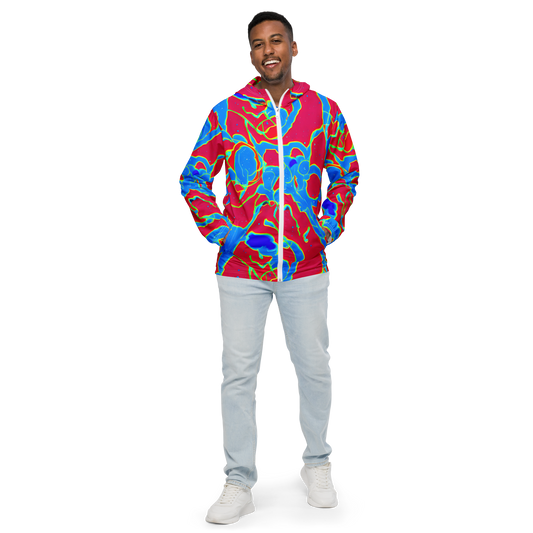 Men's Windbreaker - Electric Bloom