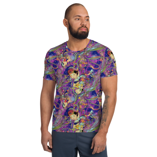 Men's Athletic T-Shirt - Spiral of Stardust