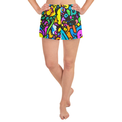 Women’s Athletic Shorts - Kaleidoscope Garden