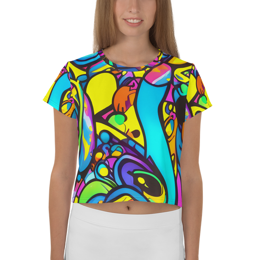 Women's Crop Tee - Kaleidoscopic Flow