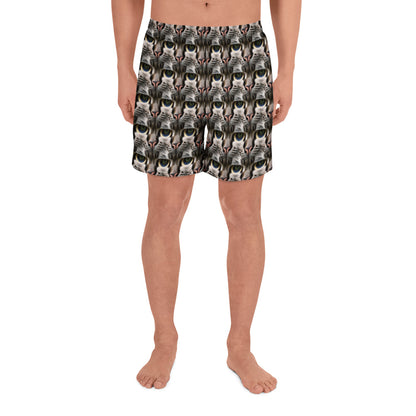 Athletic Long Shorts - Feline Mirage