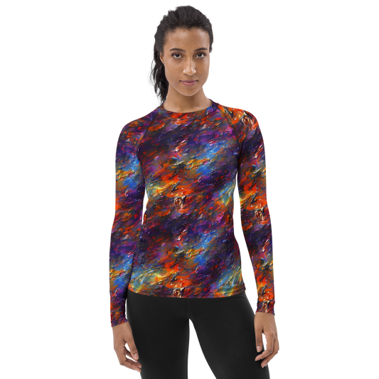 Women's Rash Guard - Auroral Ripples