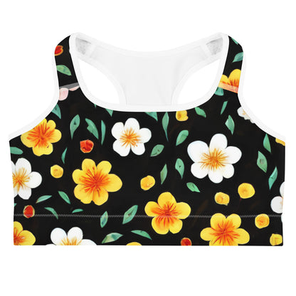 Sports Bra - Sunlit Blossoms