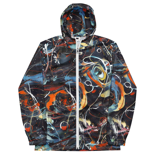 Men's Windbreaker - Neo-Splash Labyrinth