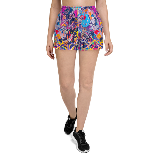 Women’s Athletic Shorts - Vibrant Fusion