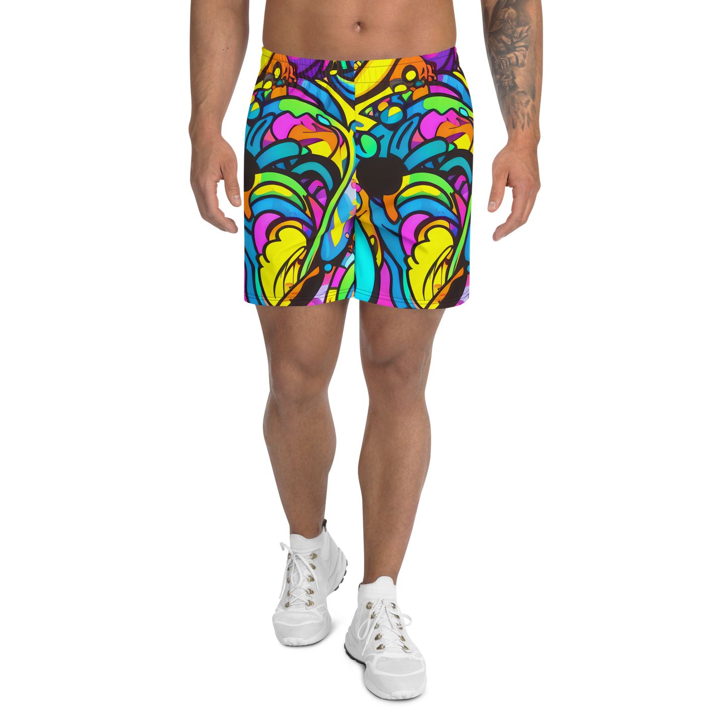 Men's Athletic Shorts - Kaleidoscopic Flow