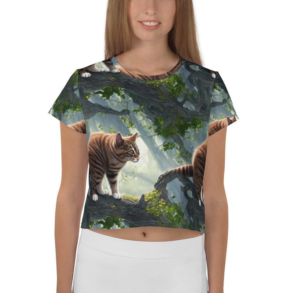 Crop Tee - Whiskered Enigma