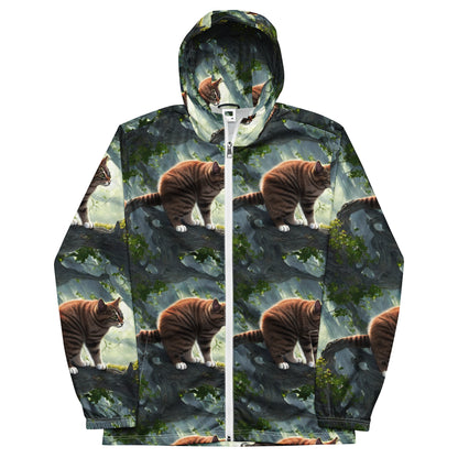 Men's Windbreaker - Whiskered Enigma