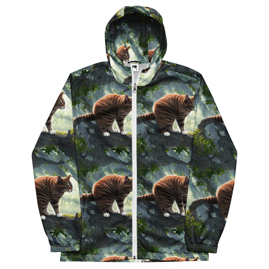 Men's Windbreaker - Whiskered Enigma