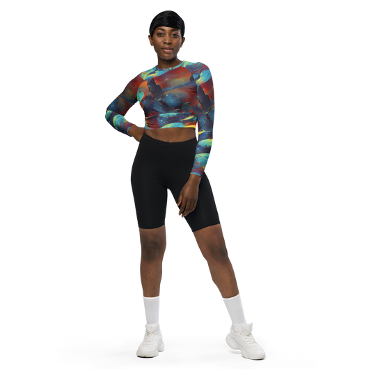 Long Sleeve Crop Top - Journey Through Infinity