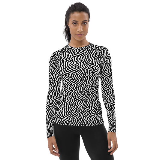 Women's Rash Guard - Static Swirl