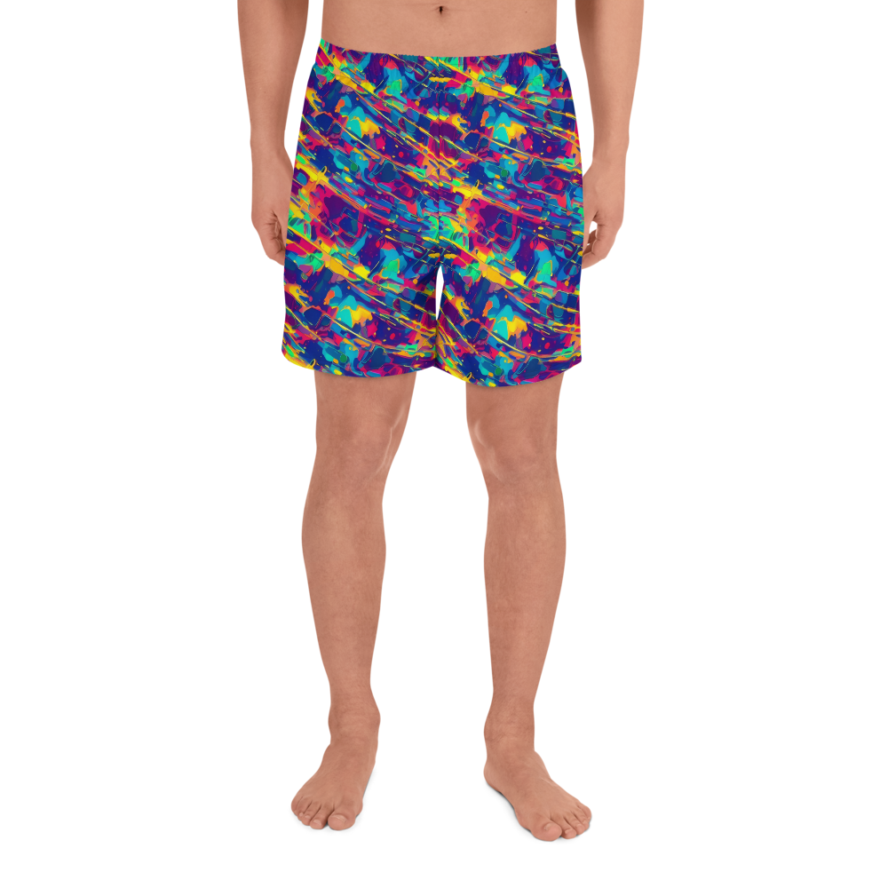 Men's Athletic Shorts - Spectrum Streaks