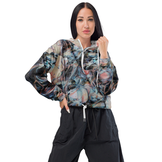 Women's Cropped Windbreaker - Daydream Cascade