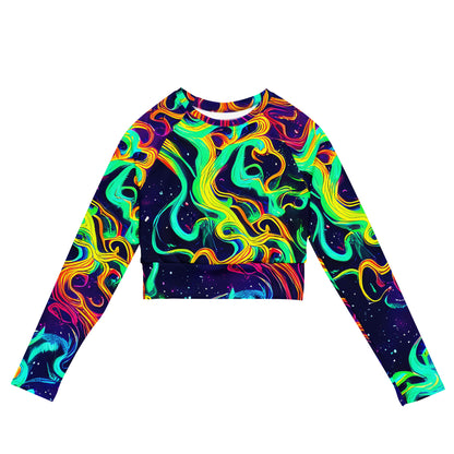 Long Sleeve Crop Top - Cheston Swirl