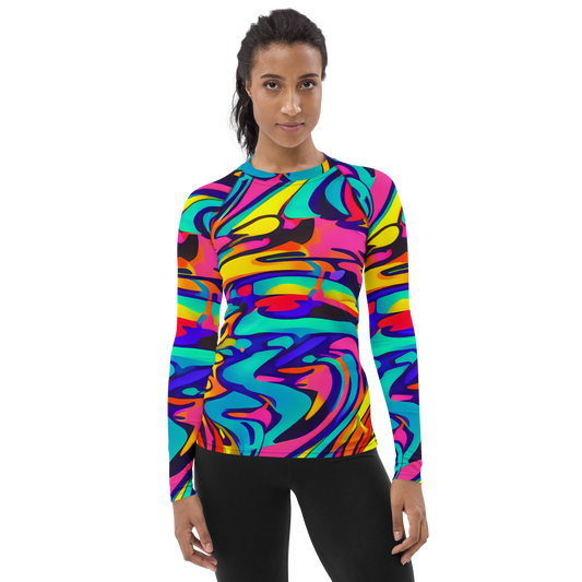 Women's Rash Guard - Electric Ecstasy