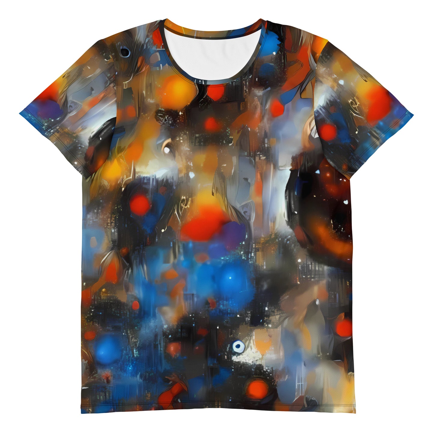 Men's Athletic T-Shirt - Abstract Aqua