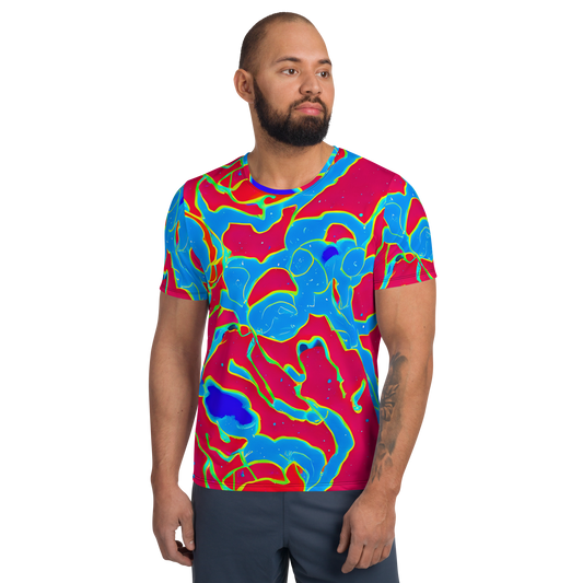 Men's Athletic T-Shirt - Electric Bloom