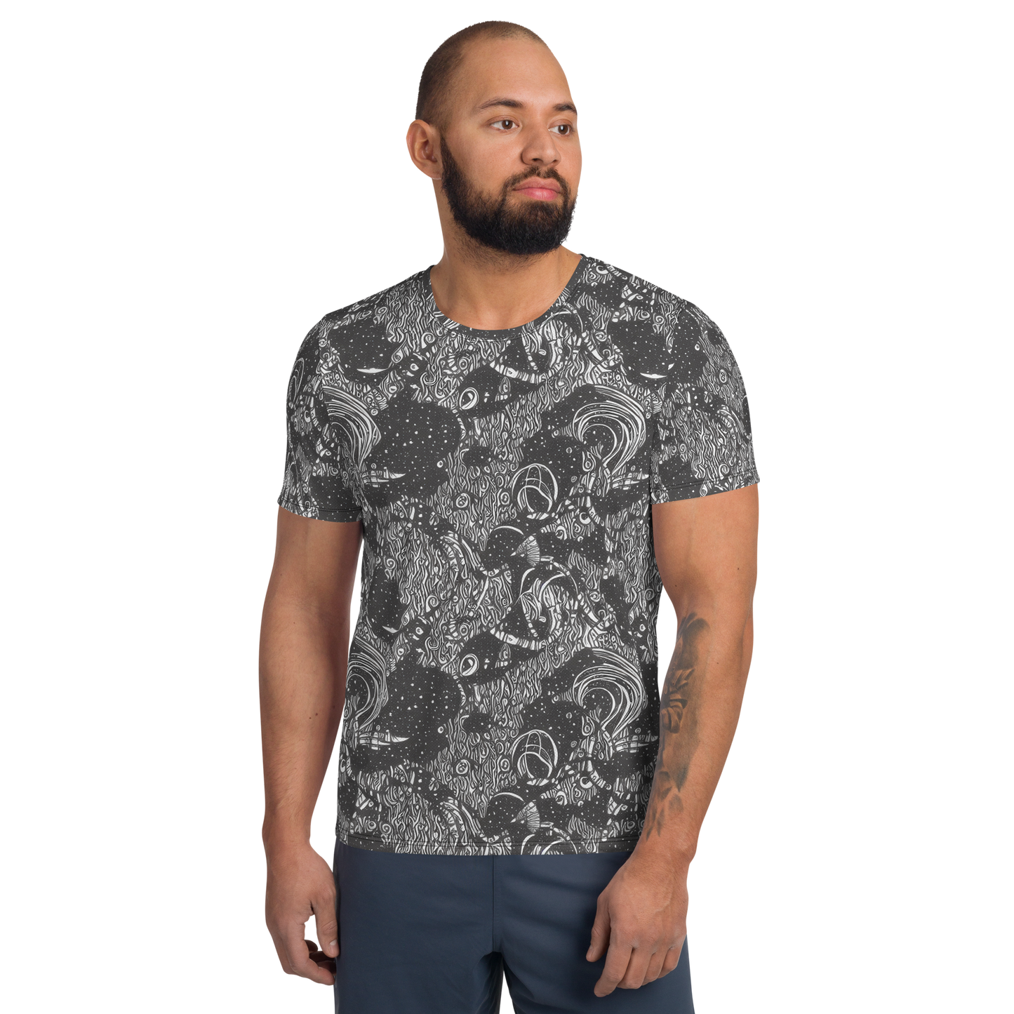 Men's Athletic T-Shirt - Shadow Reverie